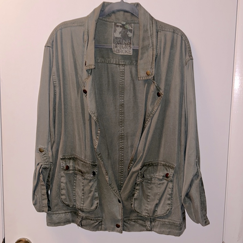 Young Fabulous & Broke light weight utility jacket